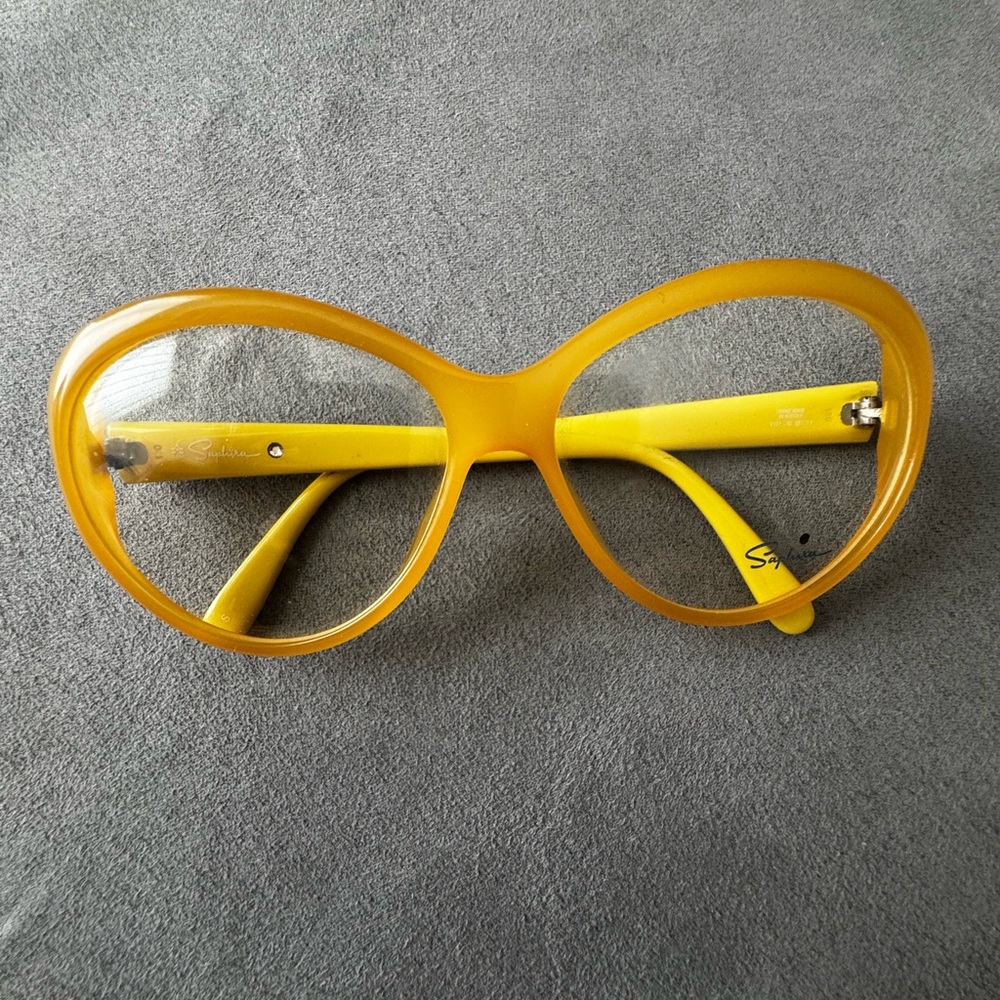 Saphira Vintage Glasses Frame (pastel yellow)